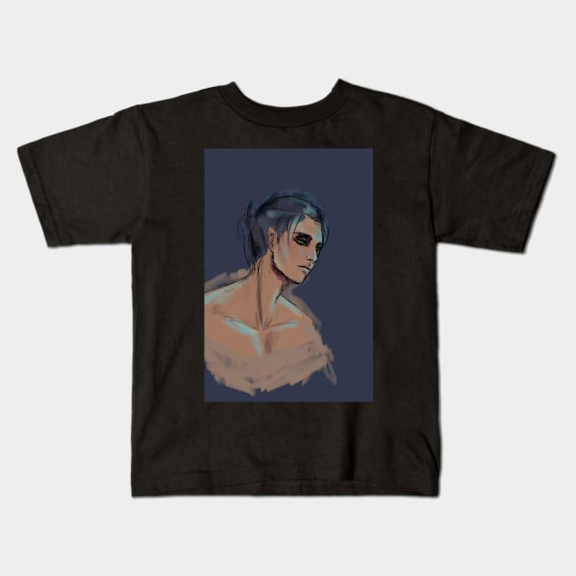 blue eren Kids T-Shirt by NONAMEKOKO